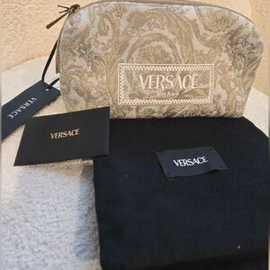 NWT Versace Beige Pouch